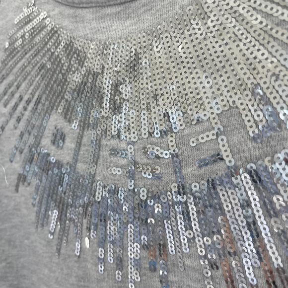 Diesel Girls Grey Sequin Logo Romper One-Piece Shorts Size Large 12 Short Sleeve - Picture 3 of 10